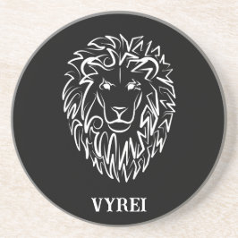 Schwarz-Weiß-Tribal-Lion Getränkeuntersetzer