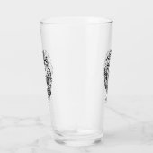 Schwarz-Weiß-Tribal-Lion Glas (Rechts)