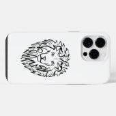 Schwarz-Weiß-Tribal-Lion iPhone Hülle (Rückseite (Horizontal))