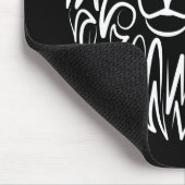 Schwarz-Weiß-Tribal-Lion Mousepad (Ecke)