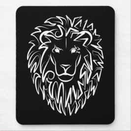 Schwarz-Weiß-Tribal-Lion Mousepad