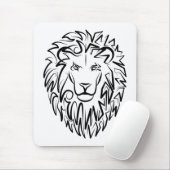 Schwarz-Weiß-Tribal-Lion Mousepad (Mit Mouse)
