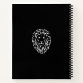 Schwarz-Weiß-Tribal-Lion Notizblock (Rückseite)