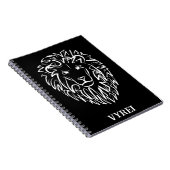 Schwarz-Weiß-Tribal-Lion Notizblock (Rechte Seite)