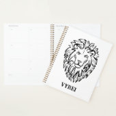 Schwarz-Weiß-Tribal-Lion Planer (Anzeige)