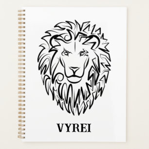 Schwarz-Weiß-Tribal-Lion Planer