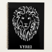 Schwarz-Weiß-Tribal-Lion Planer (Vorderseite)