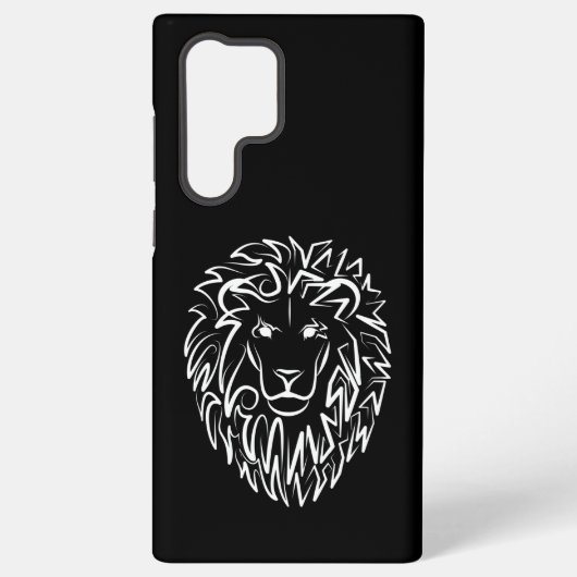 Schwarz-Weiß-Tribal-Lion Samsung Galaxy Hülle (Rückseite)