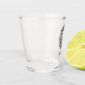 Schwarz-Weiß-Tribal-Lion Schnapsglas (Links)