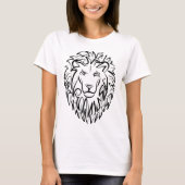 Schwarz-Weiß-Tribal-Lion T-Shirt (Vorderseite)
