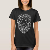 Schwarz-Weiß-Tribal-Lion T-Shirt (Vorderseite)