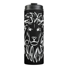 Schwarz-Weiß-Tribal-Lion Thermosbecher