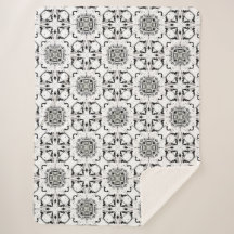 Schwarz-Weiß-Tribal Modernes Muster