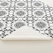 Schwarz-Weiß-Tribal Modernes Muster Sherpadecke (3/4)