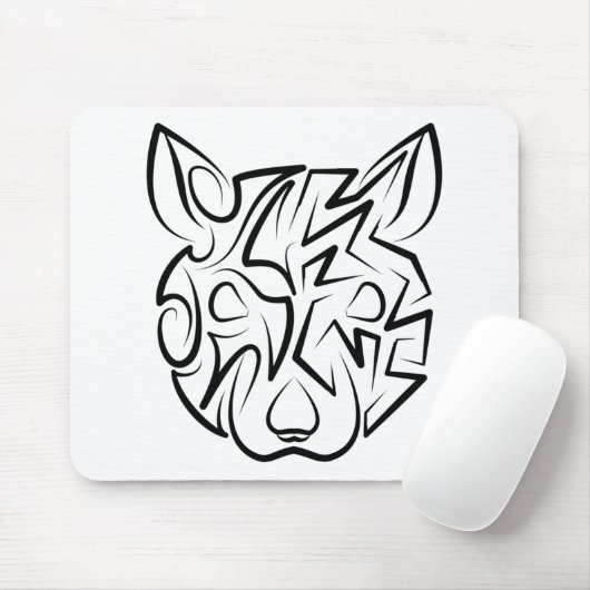 Schwarz-Weiß-Tribal Mousepad (Mit Mouse)