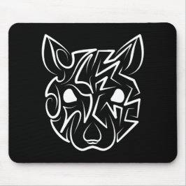 Schwarz-Weiß-Tribal Mousepad