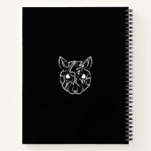 Schwarz-Weiß-Tribal Notizblock (Rückseite)