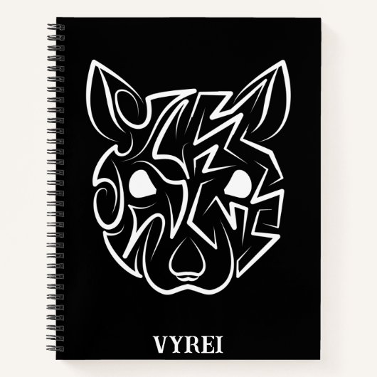 Schwarz-Weiß-Tribal Notizblock (Vorderseite)