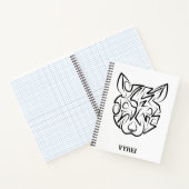 Schwarz-Weiß-Tribal Notizblock (Innenseite)