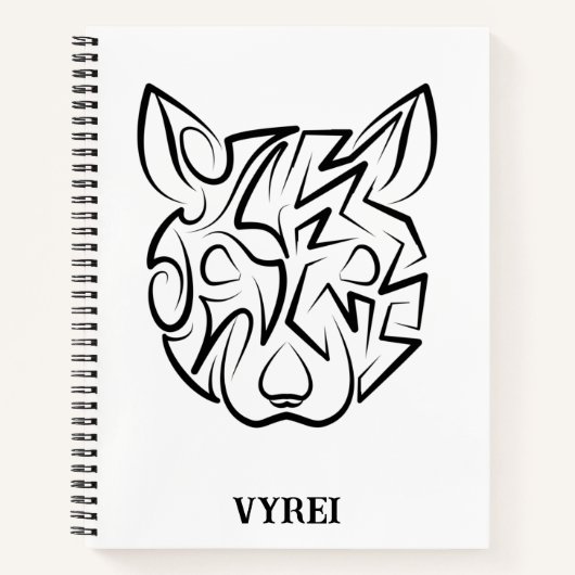 Schwarz-Weiß-Tribal Notizblock (Vorderseite)