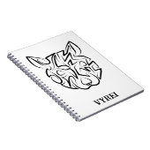 Schwarz-Weiß-Tribal Notizblock (Rechte Seite)