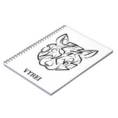 Schwarz-Weiß-Tribal Notizblock (Linke Seite)