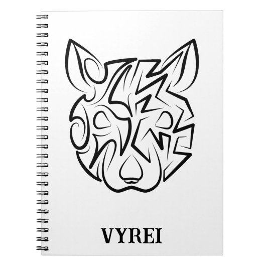 Schwarz-Weiß-Tribal Notizblock (Vorderseite)