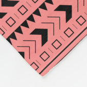 Schwarz-Weiß-Tribal-Owl Custom Fleecedecke (Ecke)