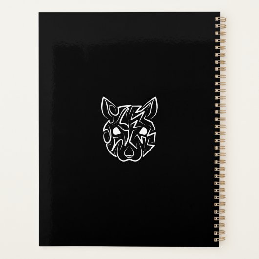 Schwarz-Weiß-Tribal Planer (Rückseite)