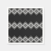 Schwarz-Weiß-Tribal Serviette (Vorderseite)
