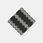 Schwarz-Weiß-Tribal Serviette (Ecke)