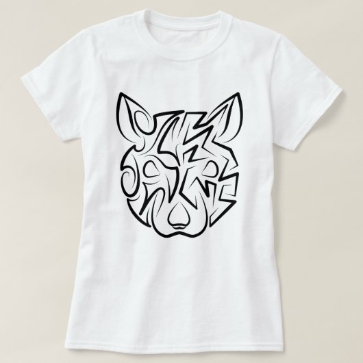 Schwarz-Weiß-Tribal T-Shirt (Design vorne)