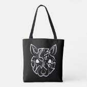 Schwarz-Weiß-Tribal Tasche (Rückseite)