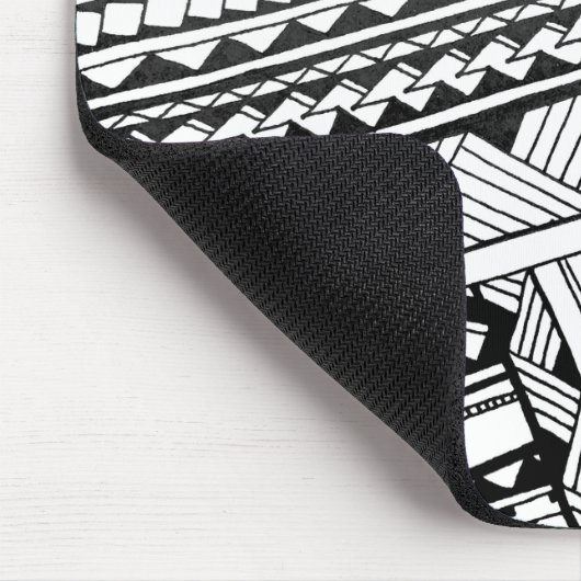 Schwarz-Weiß-Tribal Tattoo African Mask Design Mousepad (Ecke)