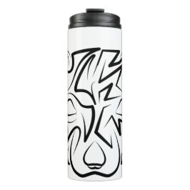 Schwarz-Weiß-Tribal Thermosbecher