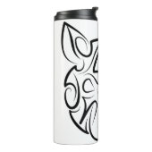 Schwarz-Weiß-Tribal Thermosbecher (Nach links gedreht)