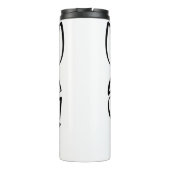 Schwarz-Weiß-Tribal Thermosbecher (Rückseite)