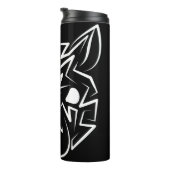 Schwarz-Weiß-Tribal Thermosbecher (Nach rechts gedreht)