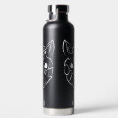 Schwarz-Weiß-Tribal Trinkflasche (Rechts)