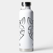 Schwarz-Weiß-Tribal Trinkflasche (Rechts)