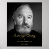 Schwarz-Weiß-Tribute mit Foto Poster (Vorne)