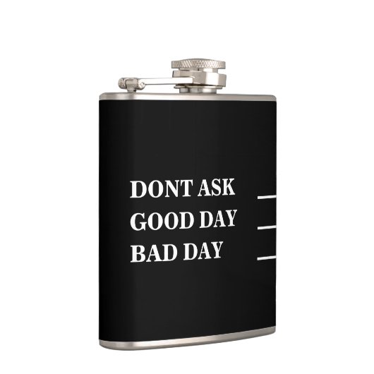 Schwarz-Weiß-Trinkmaßnahmen Flachmann (Rechts)