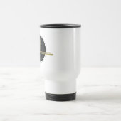 Schwarz-Weiß-Trommelfarbe Reisebecher (Mittel)