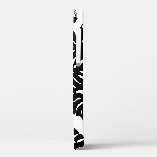 Schwarz-Weiß-Tropen: Silhouette Natur Case-Mate iPhone Hülle (Rückseite / Links)