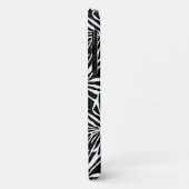 Schwarz-Weiß-Tropenleaf-Wiederholungsmuster Case-Mate iPhone Hülle (Hinten/Links)