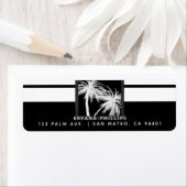 Schwarz-Weiß-Tropenpalmen Moderne Hochzeit (Insitu)