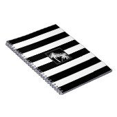 Schwarz-Weiß-Tropenpalmen Moderner Chic Notizblock (Rechte Seite)