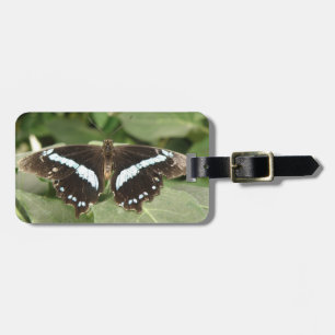 Schwarz-Weiß-Tropenschmetterling-Gewohnheit Gepäckanhänger