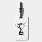 Schwarz-Weiß-Tropfen Gepäckanhänger (Vorderseite vertikal)