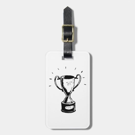 Schwarz-Weiß-Tropfen Gepäckanhänger (Vorderseite vertikal)